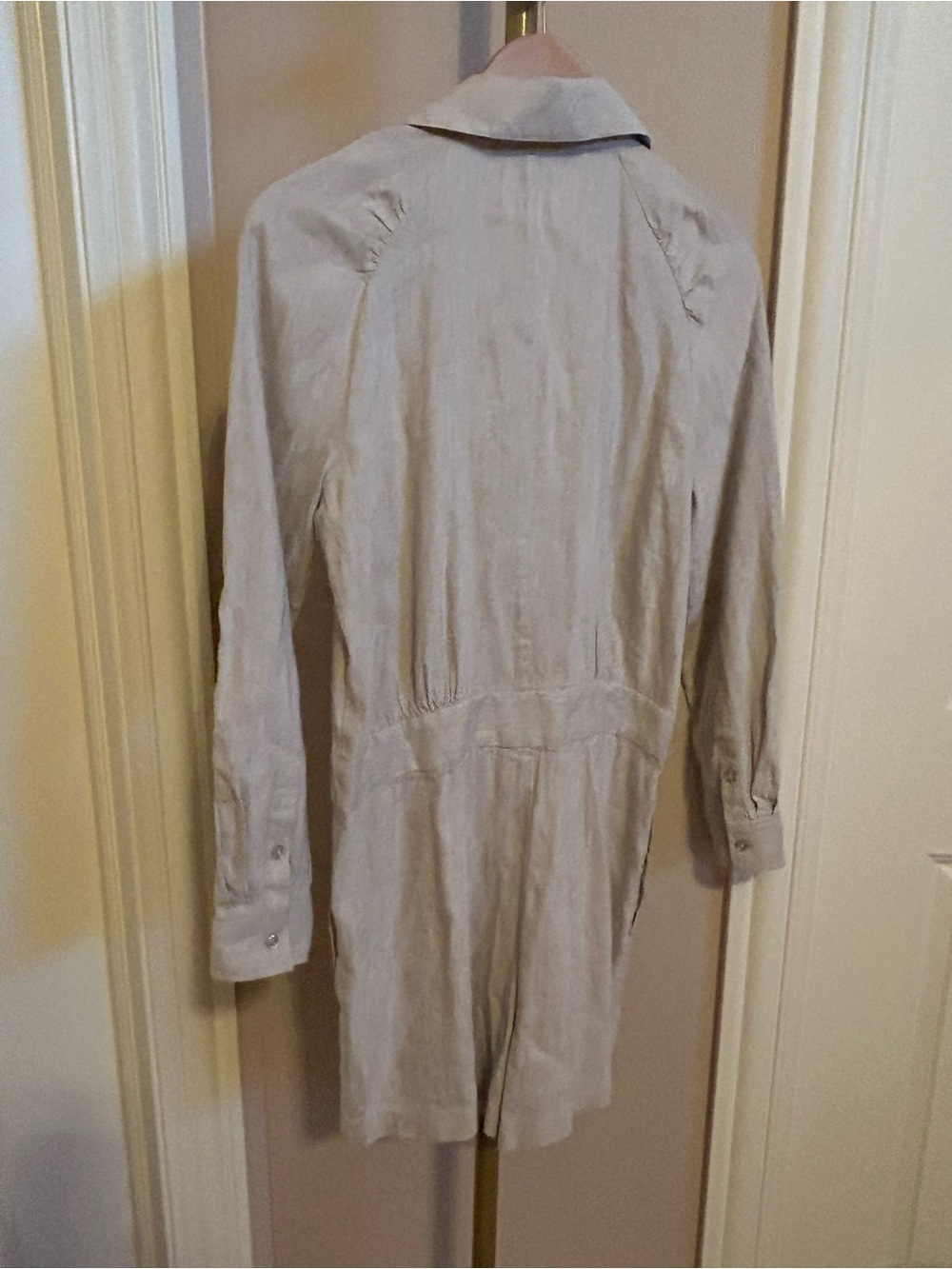 White House Black Market Linen Shorts Romper (size 8)No Belt - Picture 5 of 8